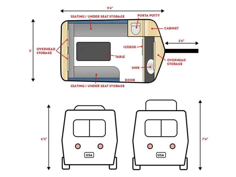 Little Guy Trailers MeerKat BASE floor plan