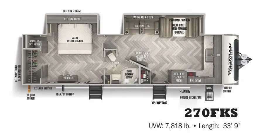 Forest River Wildwood Heritage Glen 270FKS floor plan