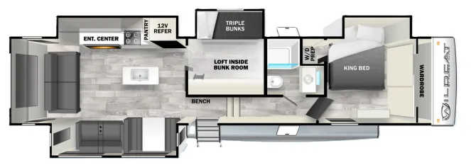 2023 Forest River Wildcat 36MB - Floor plan