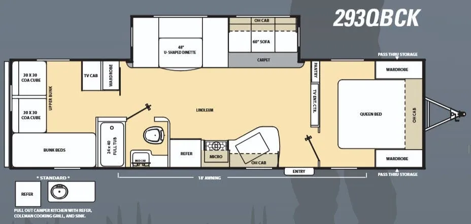 Coachmen Catalina 293QBCK floor plan