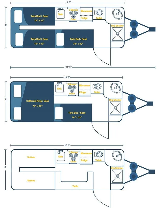 Cortes Campers Cortes 22 floor plan