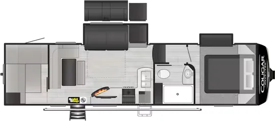 Keystone Cougar Half-Ton 29BHL floor plan