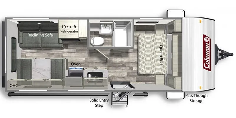 2023 Dutchmen Coleman Lantern LT Series 202RD - Floor plan