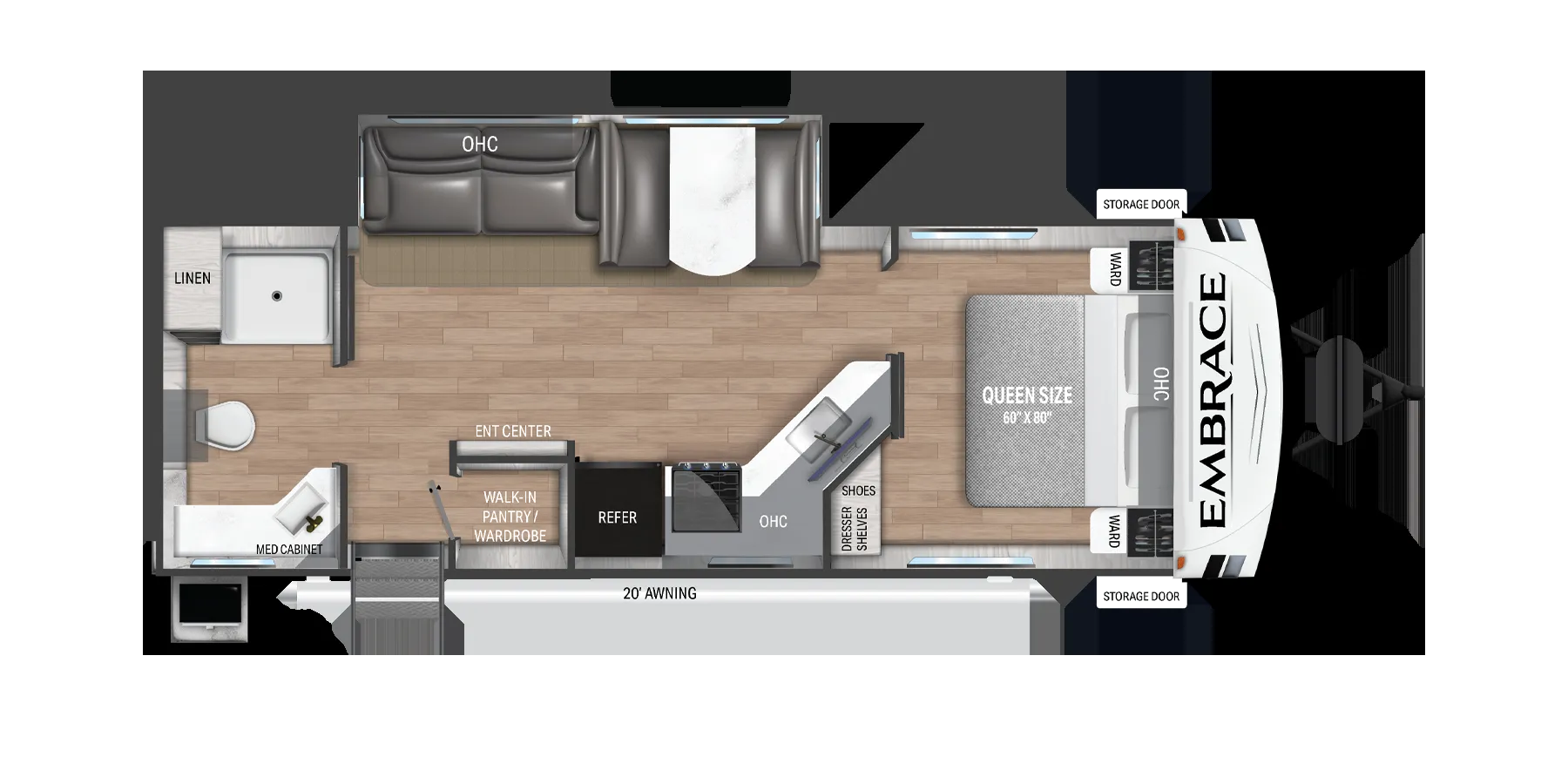 Cruiser RV Embrace EL26RB floor plan