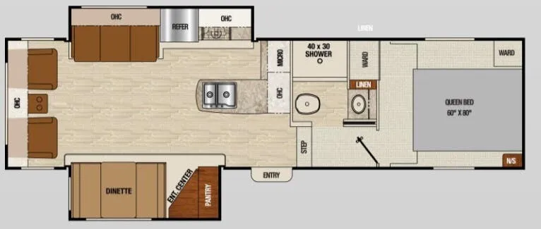 Coachmen Chaparral X-Lite 31 RLS floor plan