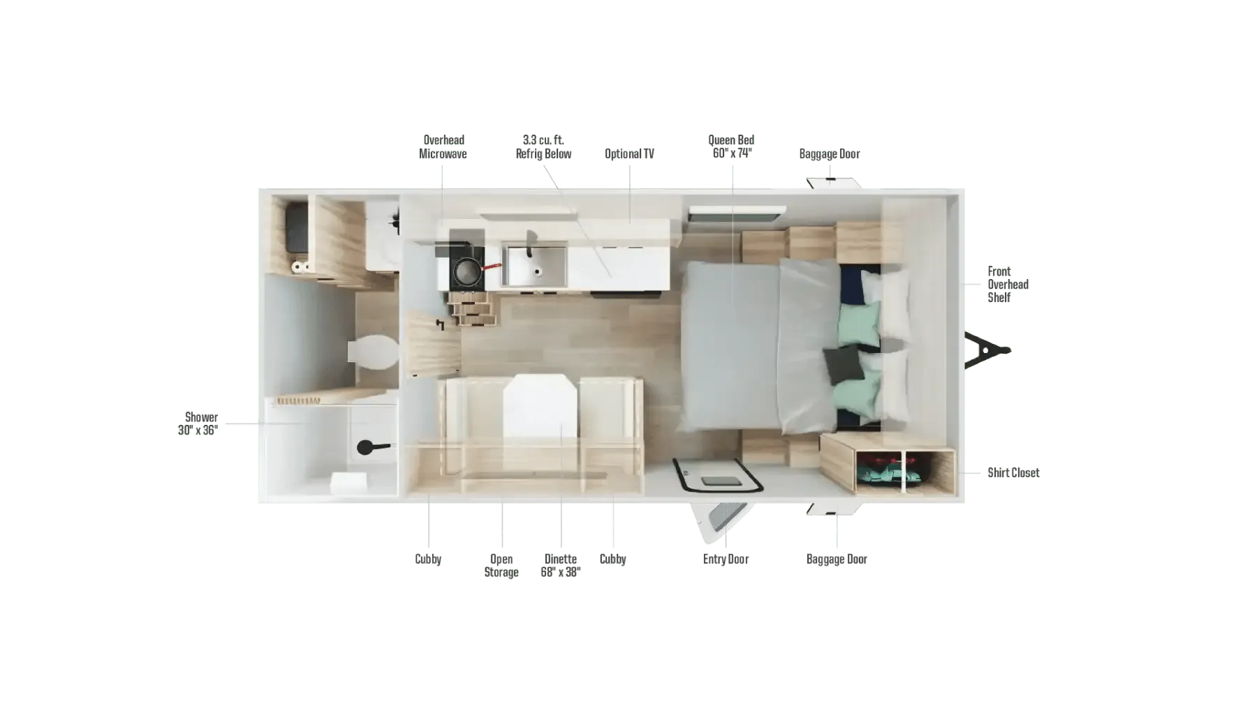 Winnebago Access 15RB floor plan