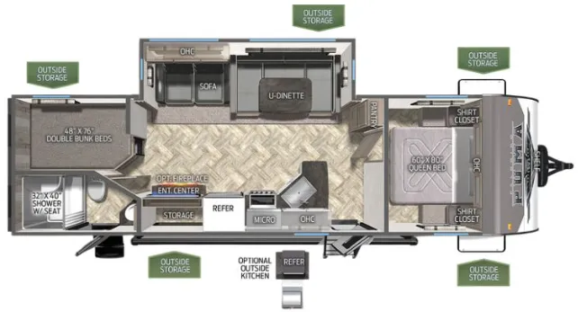 Palomino Puma 28DBFQ floor plan