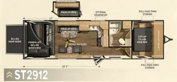 Cruiser RV Stryker ST 2912 floor plan