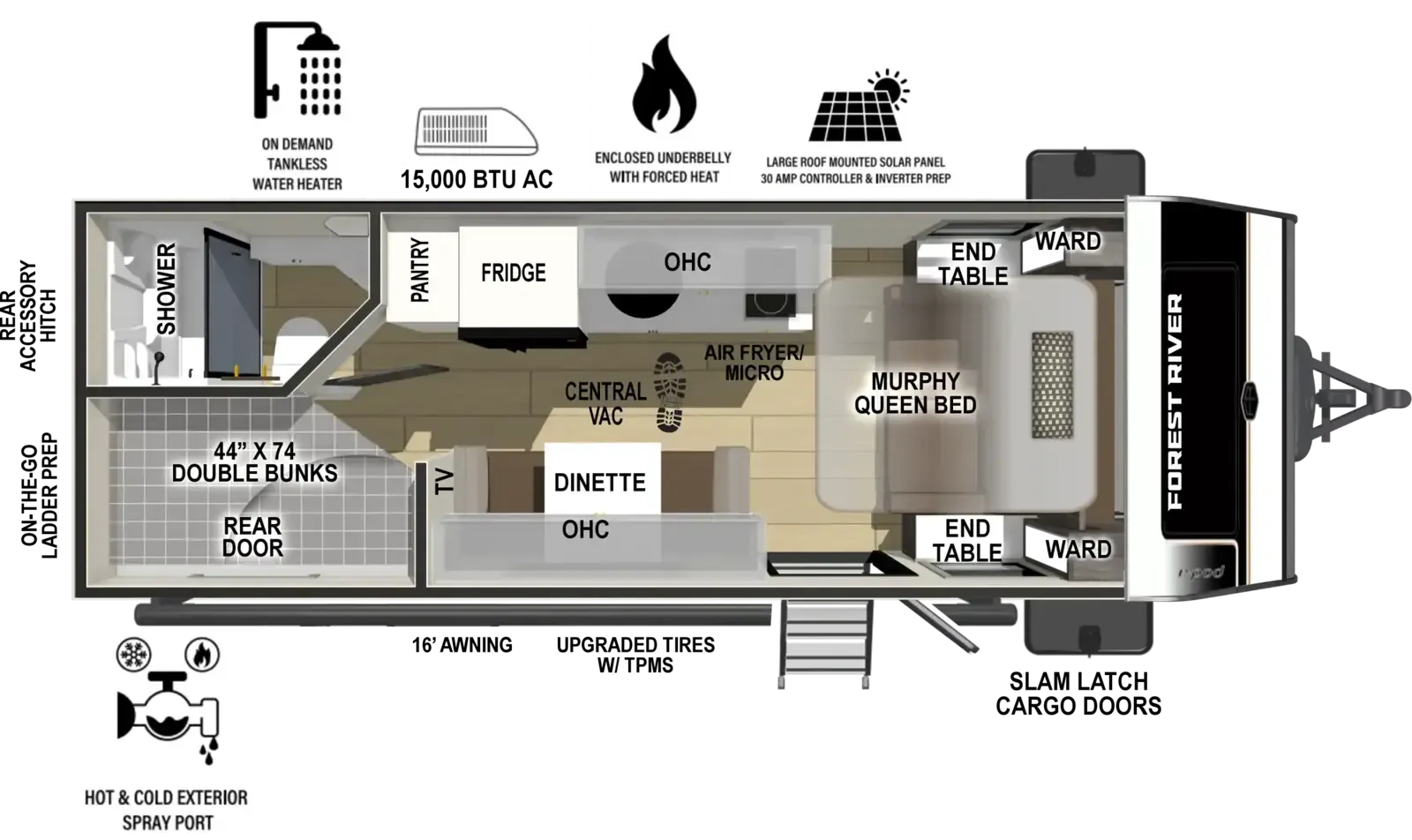 Forest River R-Pod RP-200 floor plan