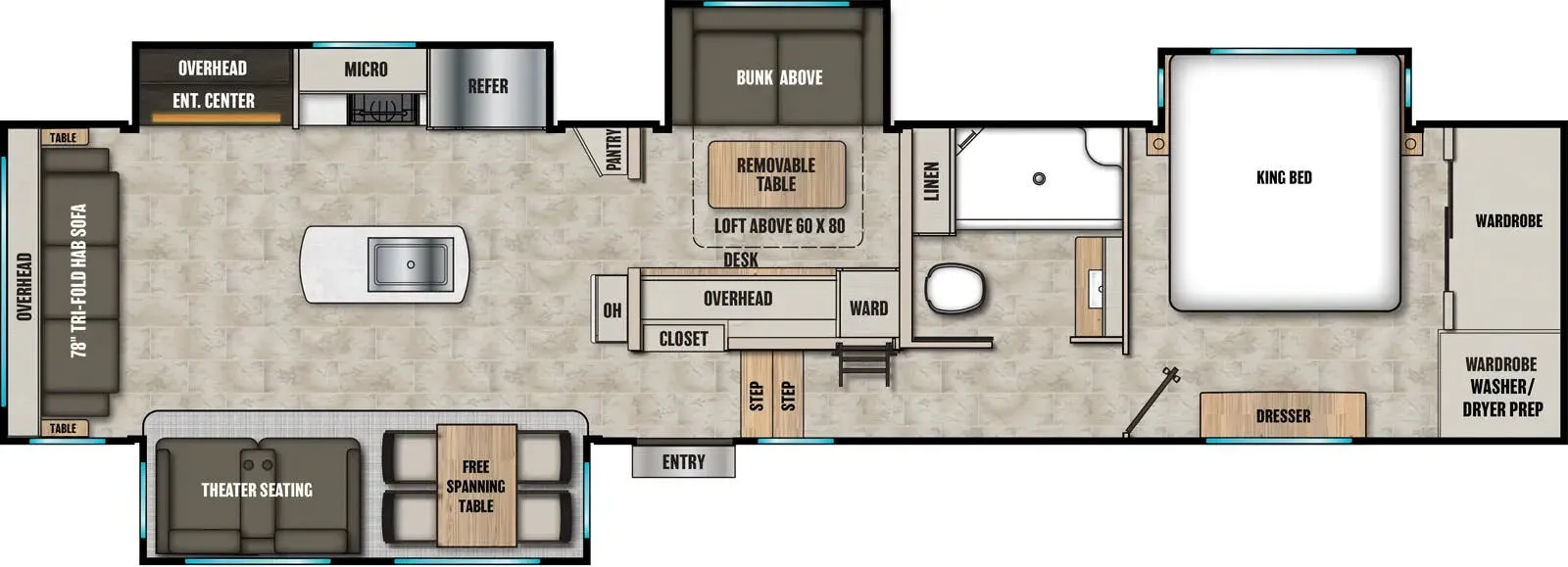 Coachmen Brookstone 398MBL floor plan