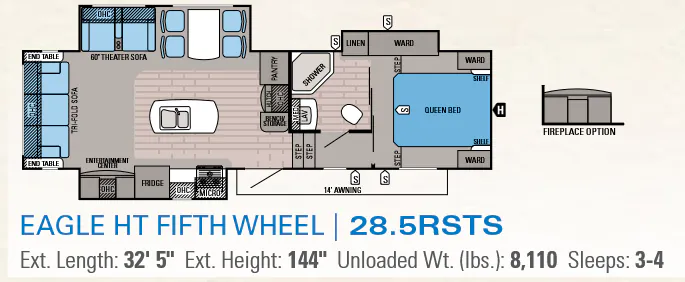 Jayco Eagle HT 28.5RSTS floor plan