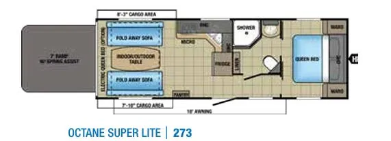 Jayco Octane Super Lite 273 floor plan
