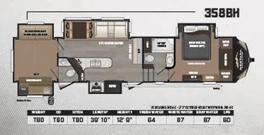 Keystone Montana High Country 358BH floor plan