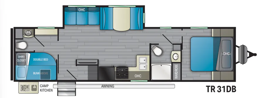 Heartland Trail Runner 31DB floor plan
