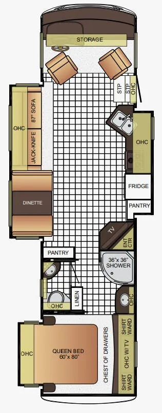 Newmar Bay Star Sport 3404 floor plan