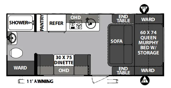 Forest River R-Pod RP-192 floor plan