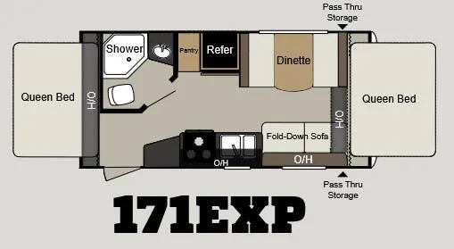 Keystone Passport Express 171EXP floor plan