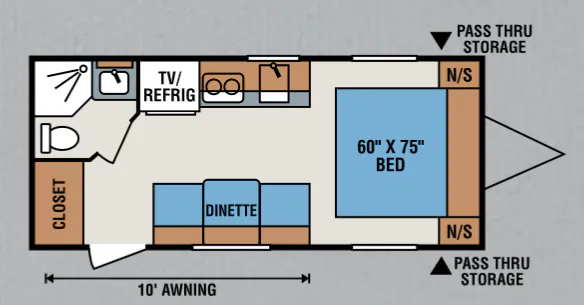2015 K-Z Spree Escape E190 - Floor plan