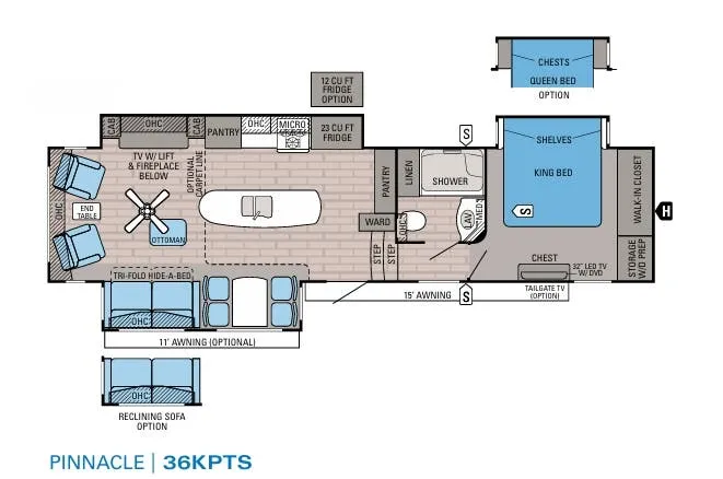 Jayco Pinnacle 36KPTS floor plan
