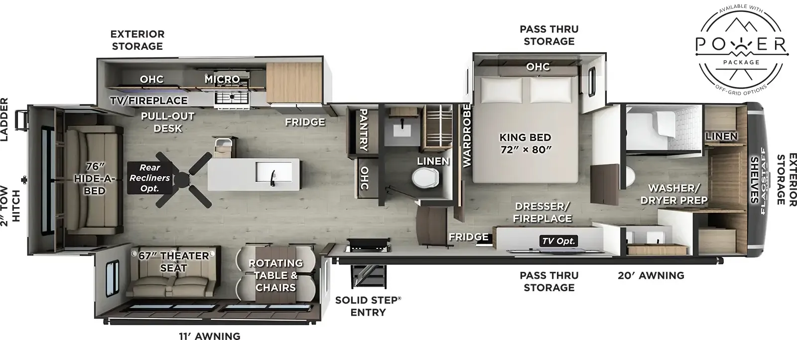 2026 Forest River Flagstaff Classic 401CFB - Floor plan