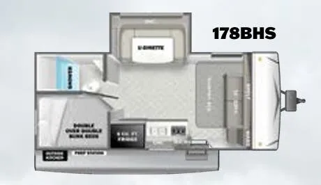 Forest River EVO 178BHS floor plan