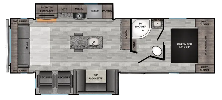 CrossRoads Zinger 292RE floor plan
