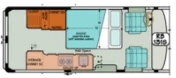 Sportsmobile Sprinter 131S floor plan