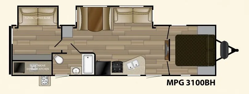 Cruiser RV MPG 3100BH floor plan