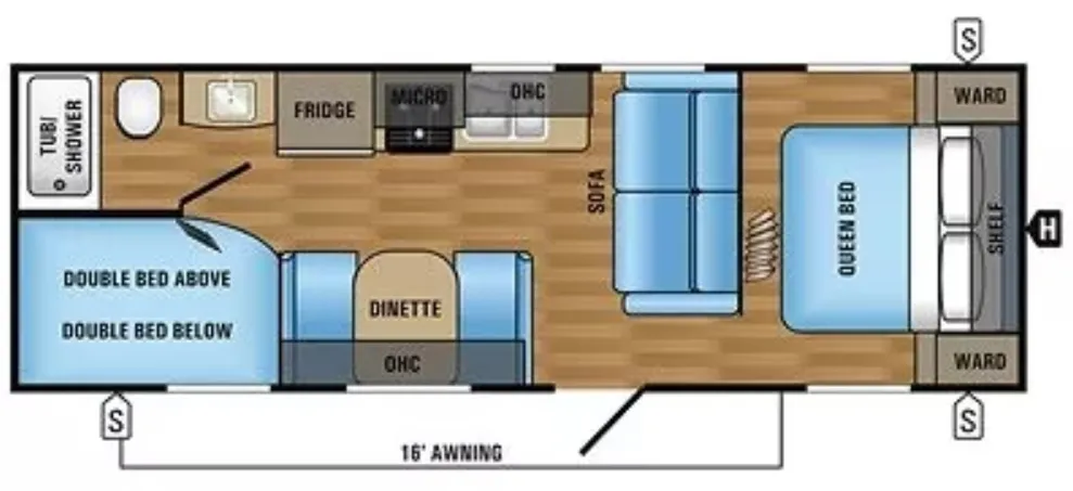 2017 Jayco Jay Flight SLX 264BHW floor plan