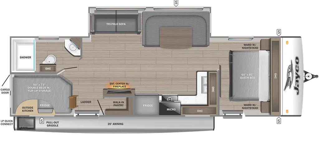 2026 Jayco Jay Feather 27BH floor plan