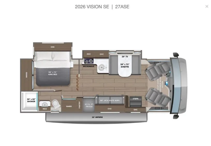 2027 Entegra Coach Vision SE 27ASE - Floor plan