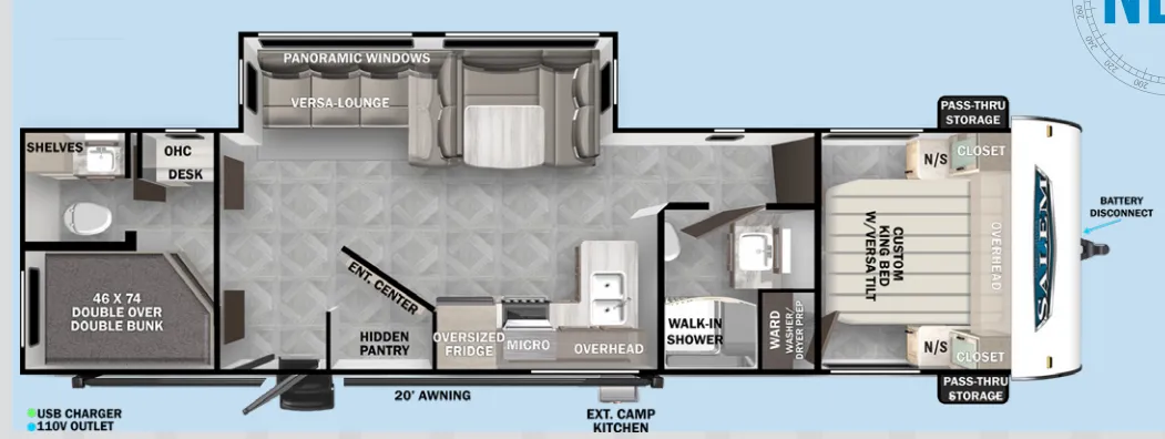 2024 Forest River Salem 29BDB - Floor plan