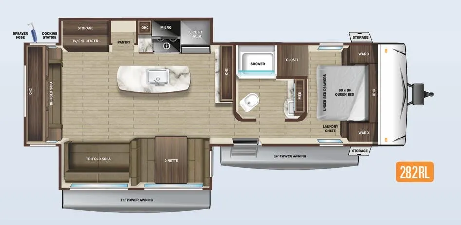 Highland Ridge Mesa Ridge S-Lite 282RL floor plan