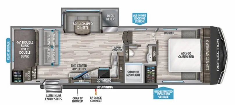 Grand Design Reflection 150 Series 268BH floor plan