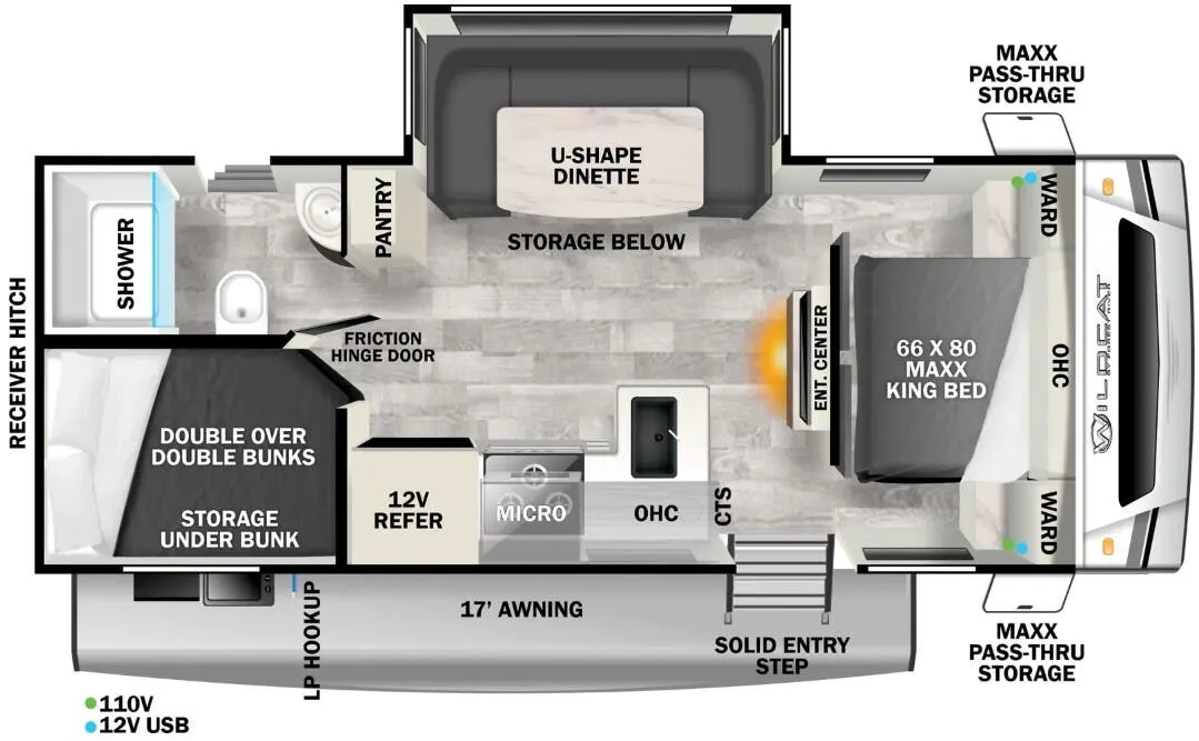 Forest River Wildcat ONE 244DBX floor plan