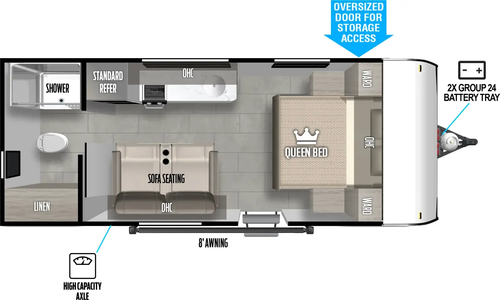 2024 Forest River Wilwood FSX 164RBLE - Floor plan