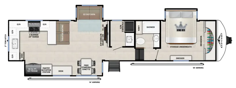 East to West Tandara 388LR floor plan