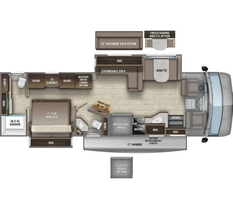 Entegra Coach Emblem 36U floor plan