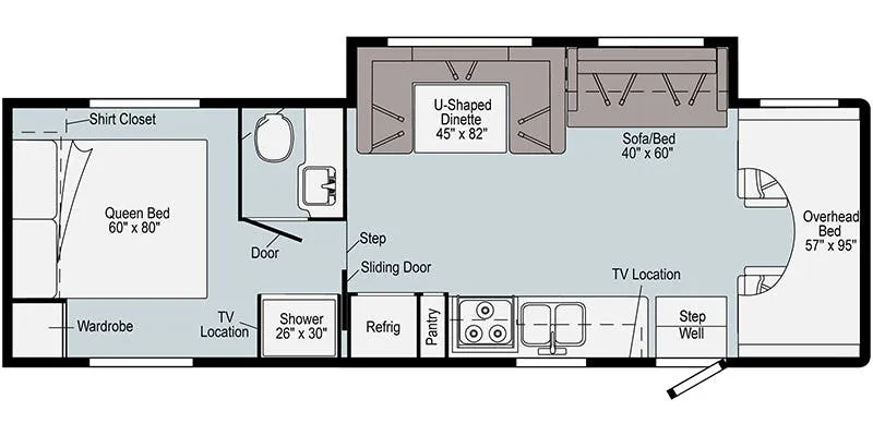 Winnebago Minnie Winnie 31K floor plan