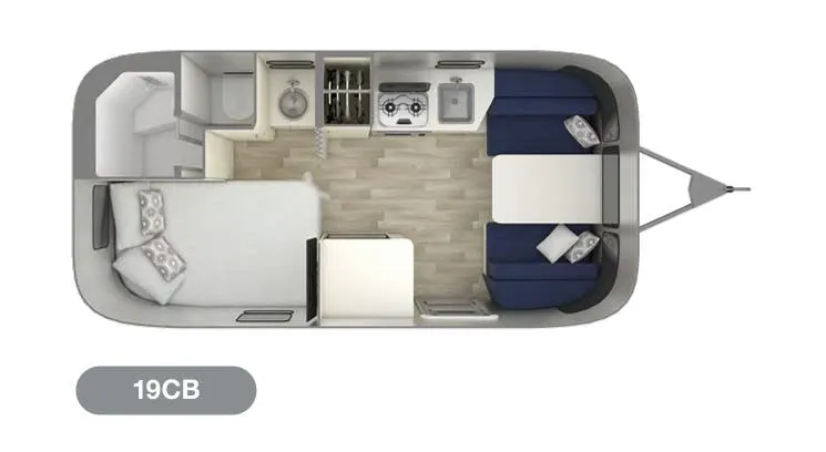 2023 Airstream Bambi 19CB - Floor plan