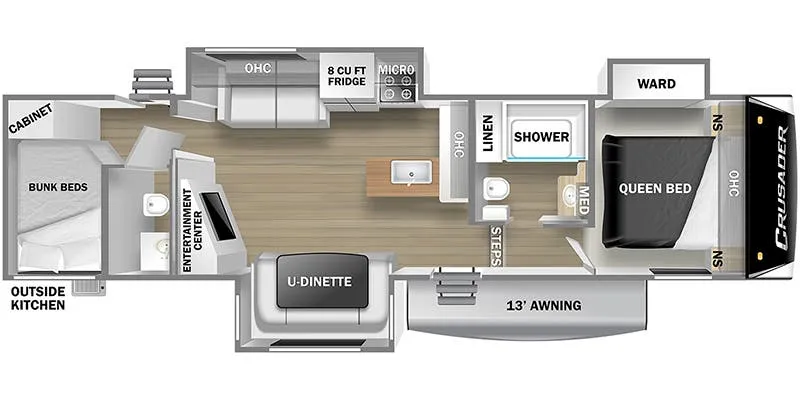 Prime Time Crusader Lite 33BH floor plan