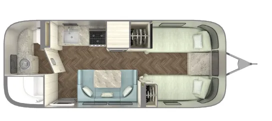 2026 Airstream International 23FB - Floor plan