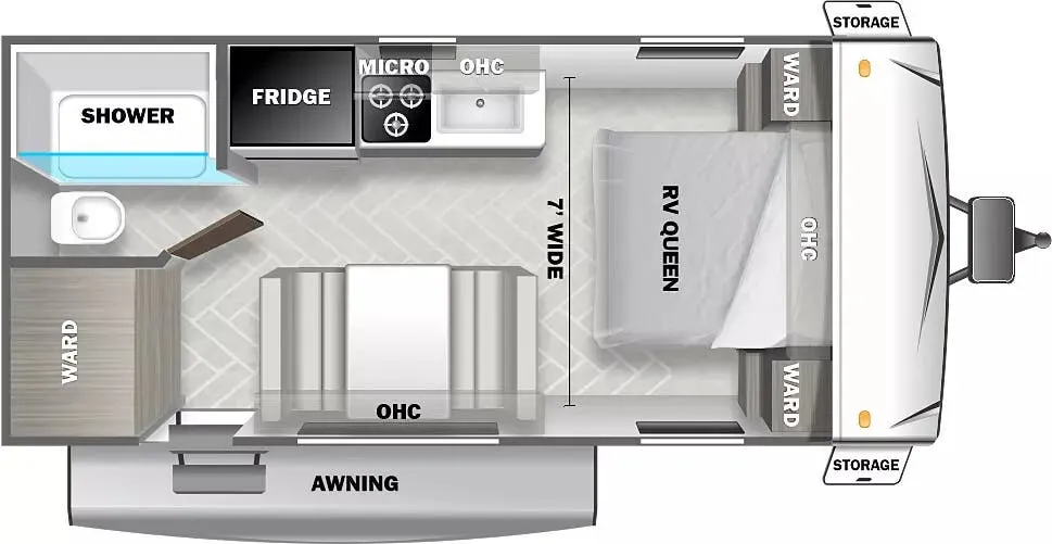 Forest River EVO 177FQ floor plan