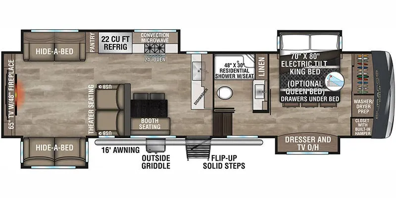 2024 KZ Durango Gold 360REQ floor plan