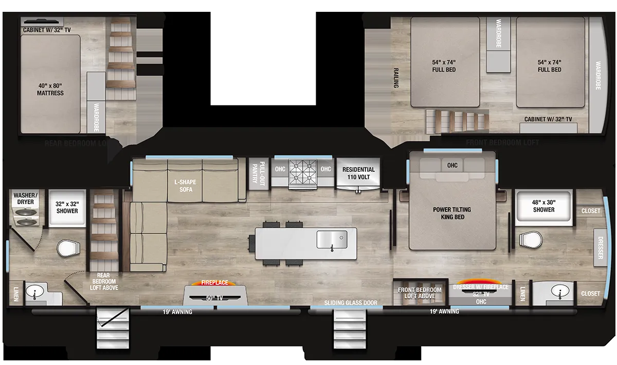 2025 Alliance RV Benchmark 44LFT - Floor plan