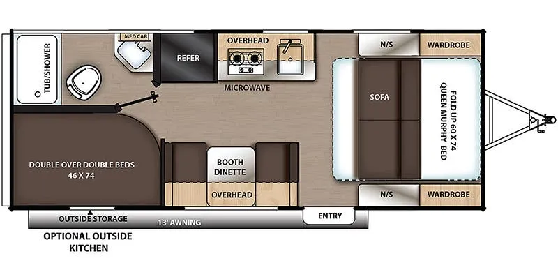 Coachmen Catalina Summit 184DBK floor plan