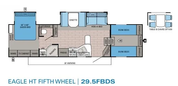 2018 Jayco Eagle HT 295FBDS floor plan