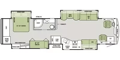2018 Tiffin Allegro RED 38QBA - Floor plan