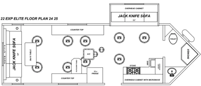 Glacier RV Explorer 22EXP Elite floor plan