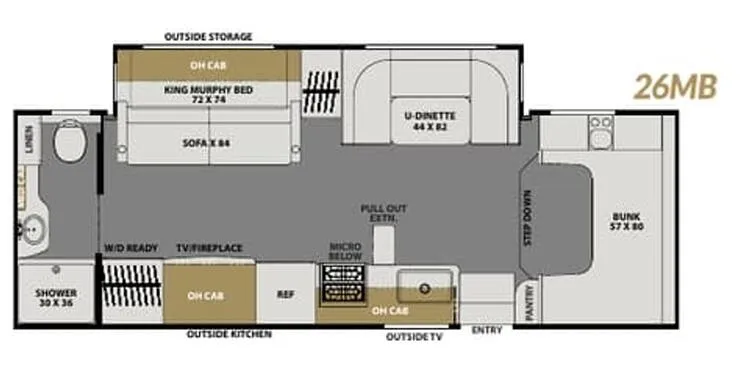 Coachmen Freelander 26MB floor plan